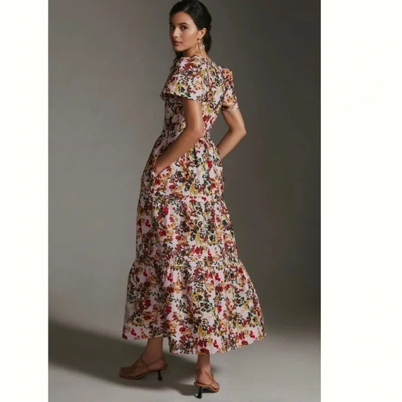 LAST ONE NWT Anthropologie The Somerset Cotton Maxi Dress size S - Picture 4 of 17